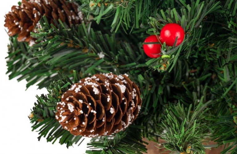 Božićno drvce za stol Jela 50cm s crvenim bobicama