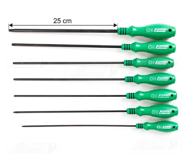 Hosszú csavarhúzók készlete TORX T10-T40 250mm FR1835