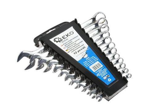 Villáskulcsok 6-22 mm Cr-V 12 darab, műanyag állványba helyezve G11142