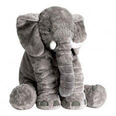Mehek plišast slon 35 cm, sivi
