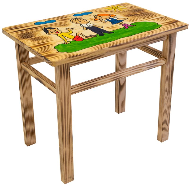 Kindertisch aus Holz Lolek und Bolek