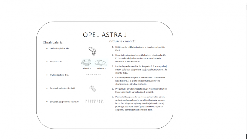 Cotieră Opel ASTRA J 4.gen, husă textilă, neagră
