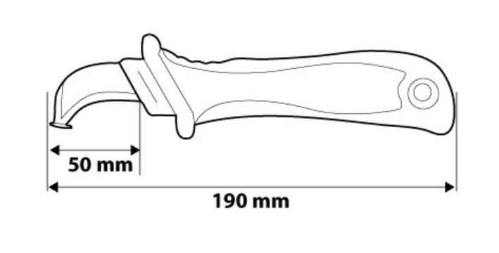 Villanyszerelő szerelőkés 190mm 1000V