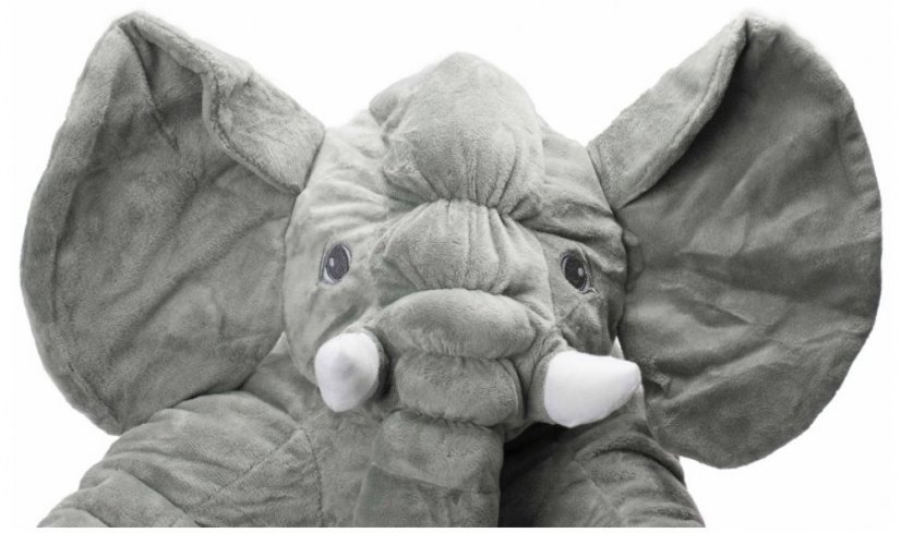 Plišasti mehki slon 60 cm sivi