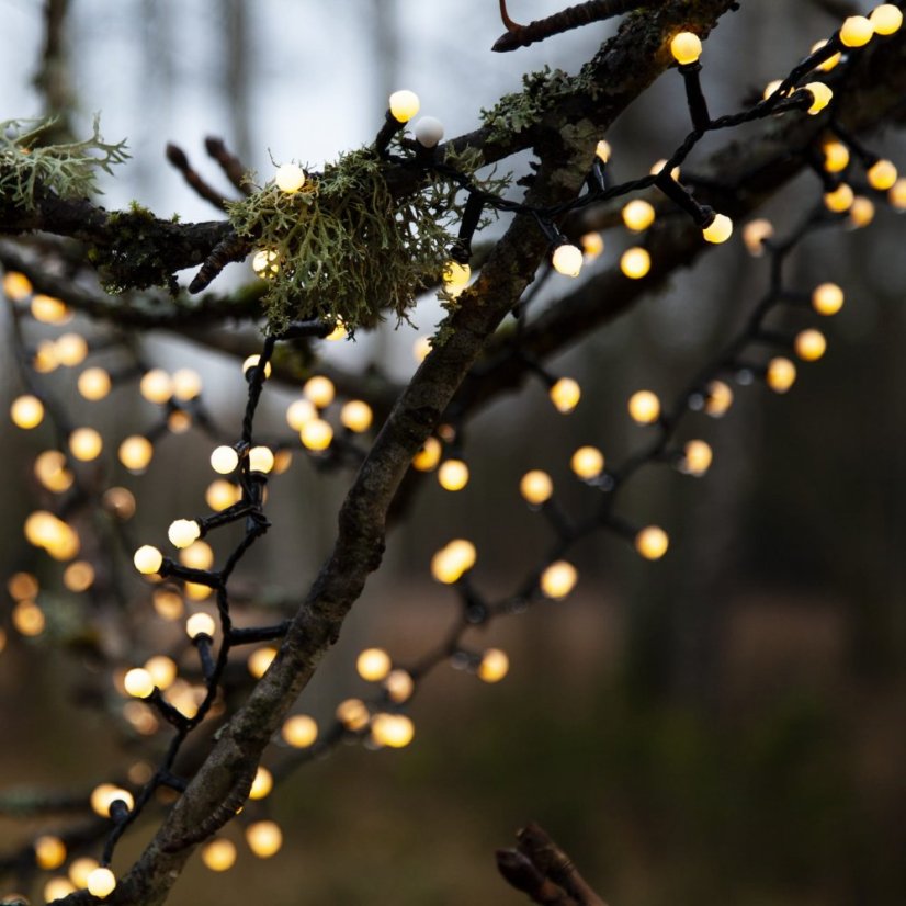 Dekorative LED-Kugeln für den Außenbereich, 300LED, 6 m, warmweiß
