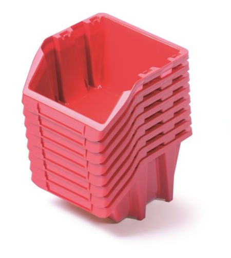 Cutii plastic 144x118x84mm Roșu 8 buc