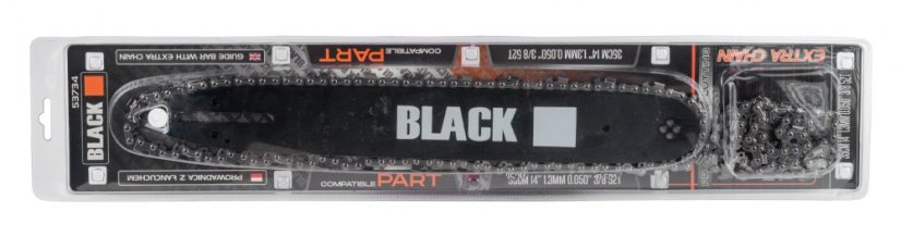 35 cm (14") vezetősín + 2 lánc