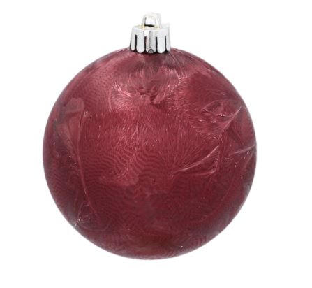 Karácsonyi gömbök 9db 8cm Burgundy