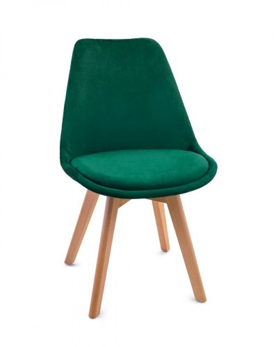 Jedilni stol žameten skandinavski stil Green Glamor