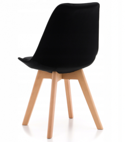 Трапезен стол от кадифе в скандинавски стил Black Glamor