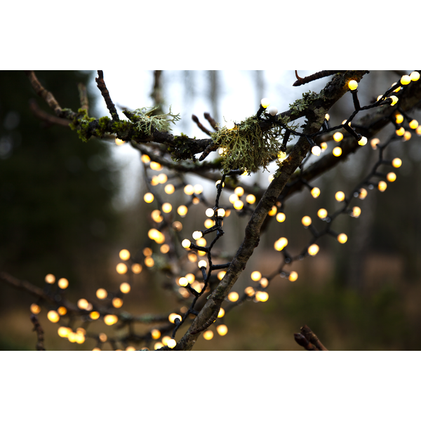 Dekorative LED-Kugeln für den Außenbereich, 300LED, 6 m, warmweiß