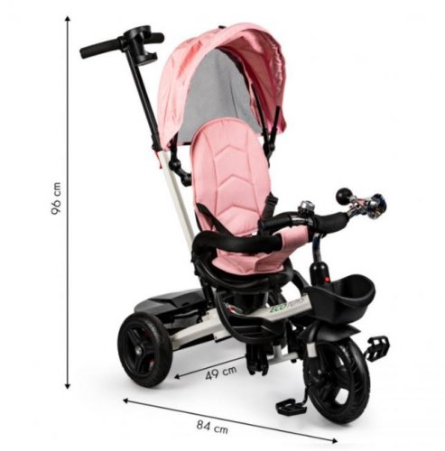 Детска триколка с въртяща се седалка KIDS Pink