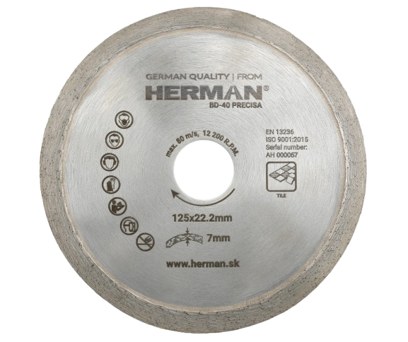 Disc diamant HERMAN BD-40 Precisa 125x22.2mm / H=7mm
