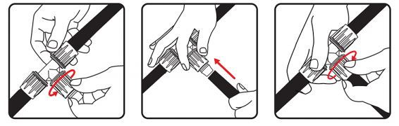 QJ csatlakozó PE csepegtető tömlőhöz 16 mm, 1/2" külső menettel