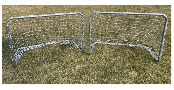 Porți de fotbal cu plasă 78x56x45cm 2 buc