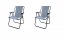 Összecsukható kerti szék Light Grey 2db
