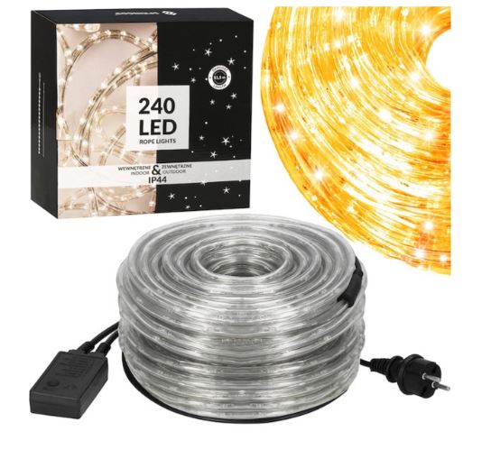 LED-es karácsonyi fényfüzér 10 m 240 LED 8 funkcióval Meleg fehér