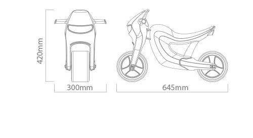 Speedee lábbal hajtós kismotor piros