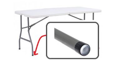 Masă pliabilă de catering 240cm negru