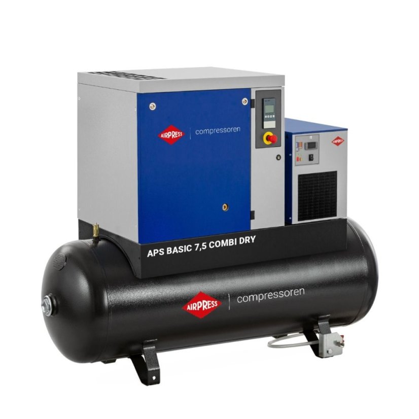 Csavarkompresszor APS 7.5 Basic Combi Dry 10 bar 7,5 LE/5,5 kW 690 l/min 500 l 364957