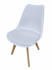 Stuhl in Weiß skandinavischer Stil BASIC
