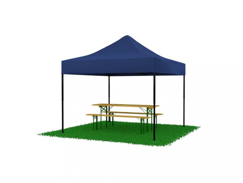 Cort pavilion 3x3 albastru simple SQ