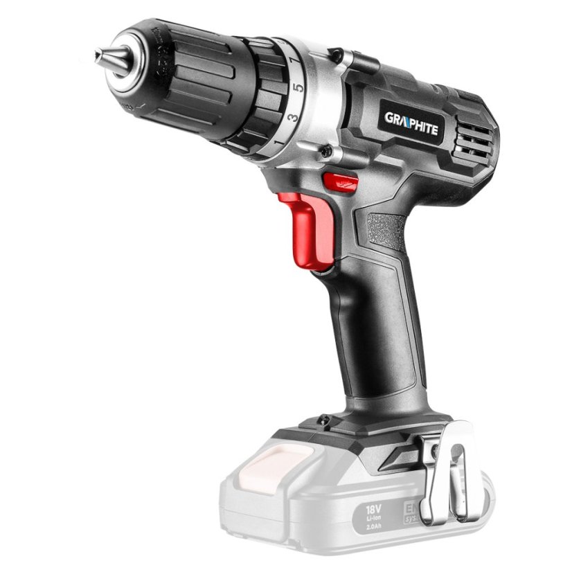 Akkus fúrócsavarhúzó Energy+ 18 V, Li-Ion, önfeszítő tokmány 13mm, akkumulátor nélkül 58G006