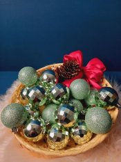 Božične kroglice za drevo 5cm 24 kos Mint