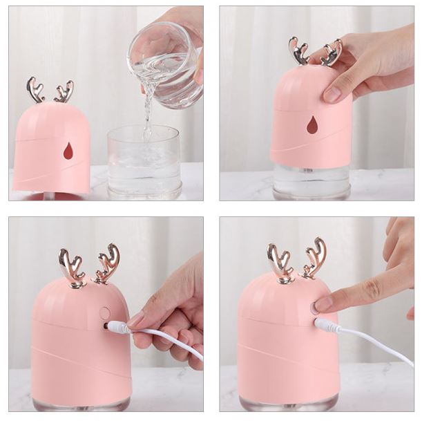 Aromazerstäuber LED USB 200ml Deer White
