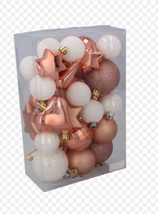 Karácsonyi gömbök 35db Copper