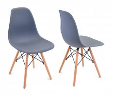 Stuhl in Dunkelgrau skandinavischer Stil CLASSIC