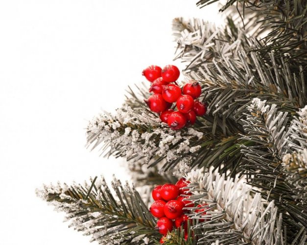 Božićno drvce Smreka 180cm Luxury Diamond s crvenim bobicama