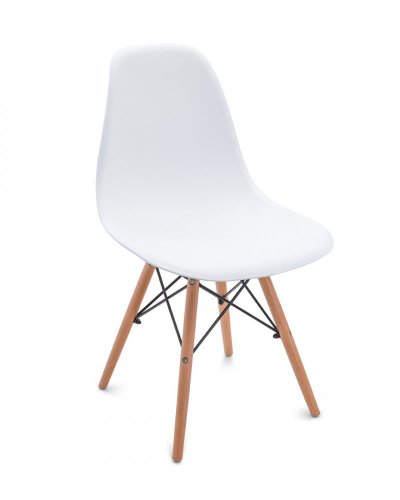 Jedilni stoli 4 kosi beli skandinavski stil Classic