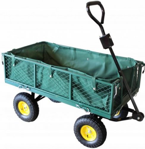 Градинска количка 300 кг Зелена