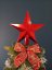 Špica za božično drevo Zvezda 20cm RED