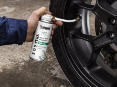Спрей за ремонт и запечатване на пробити гуми за мотоциклети SOS Tyre 200ml