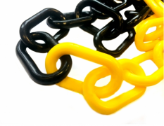 Plastična veriga, 10mm, rumeno-črna, 25m