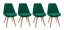 Esszimmerstühle 4St. skandinavischer Stil Green Glamor
