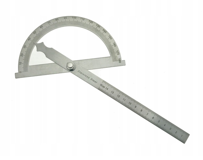 Szögmérő rögzítővel 0-180° 150mm