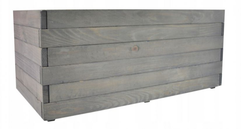 Pflanzgefäß aus Holz Anthrazit 80x38x33cm