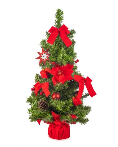 Коледна елха Елхово дърво за маса 60cm Червено