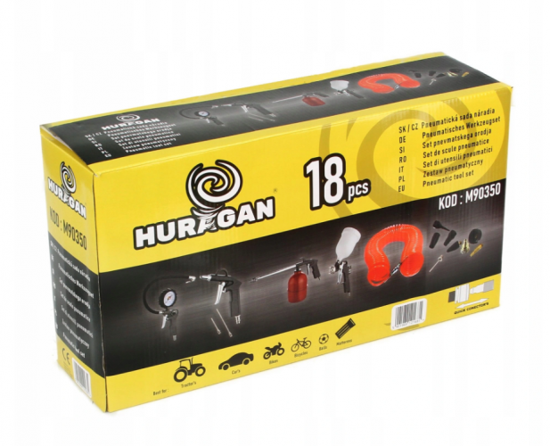 Set de scule pneumatice pentru compresorul 18ks Huragan