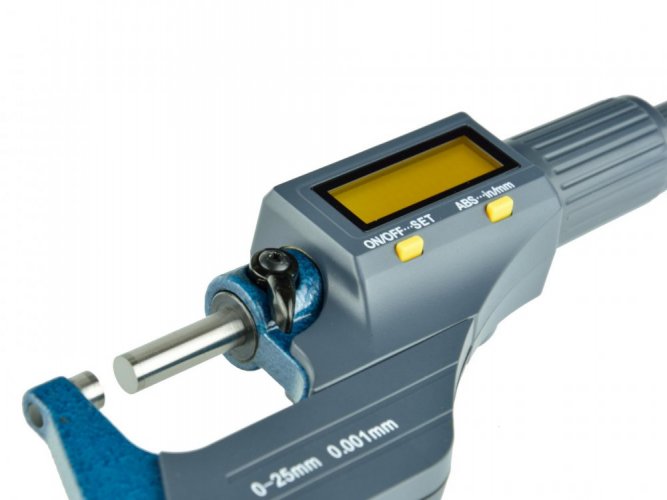 Elektronikus mikrométer 0–25 mm/0,001 mm