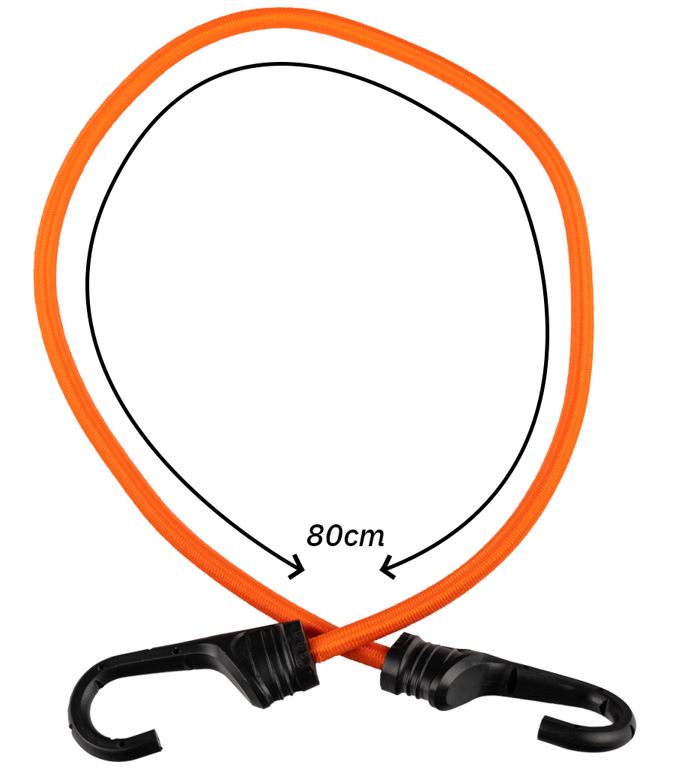 Bandă elastică cu cârlige metal-plastic, 80 cm, 2 buc