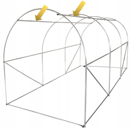 Konstruktion für Foliengewächshaus 2x3m STANDARD