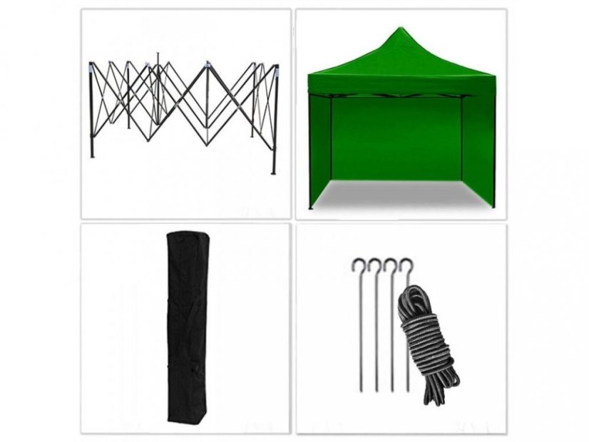 Škarjasti šotor 2,5x2,5 m zelen All-in-One
