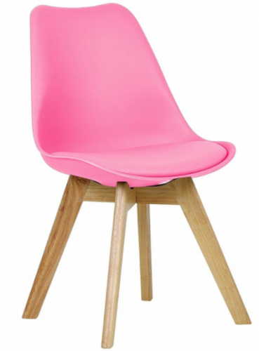 Blagovaonske stolice 4 kom roza skandinavski stil Basic