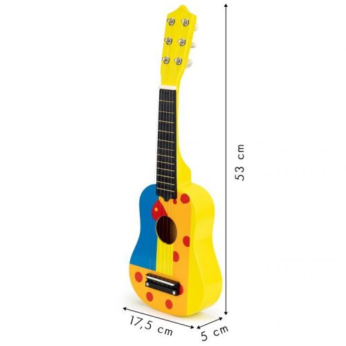 Chitară din lemn pentru copii Yellow Giraffe