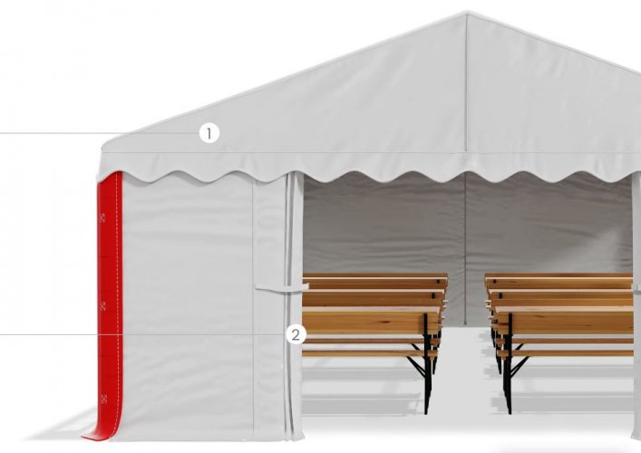 Party sátor 3x6 2m Comfort PE 240g szúnyoghálóval Summer