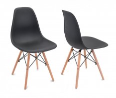 Комплект черни столове скандинавски стил CLASSIC 3+1 БЕЗПЛАТНО!